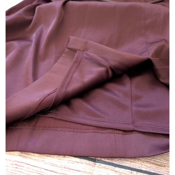 Evan Picone Dress Sz 16 Shawl Collar Red Wine Color Elegant Holiday Festive - Picture 16 of 16